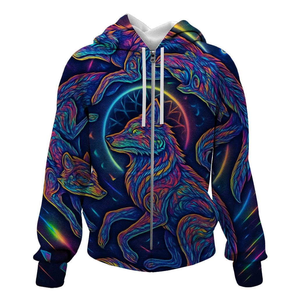 Prismatic Dreamweave Wolf Pack custom hoodies