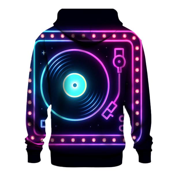 Neon Marquee Turntable lightweight hoodies