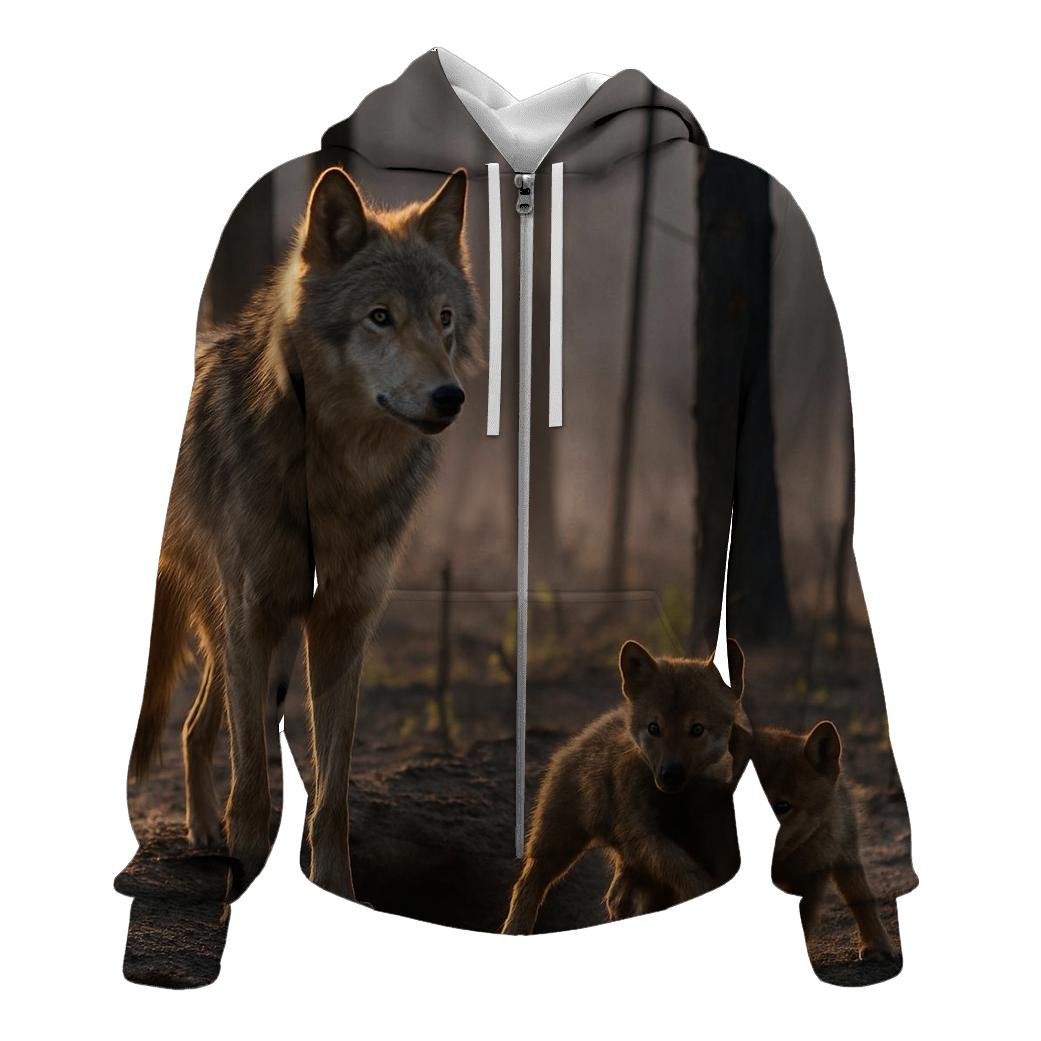Den Site Pup Counting In Boreal Burn Scar graphic hoodies