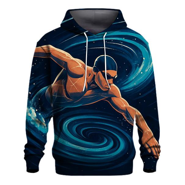 Cosmic Tide Swimming Sprint embroidered hoodies