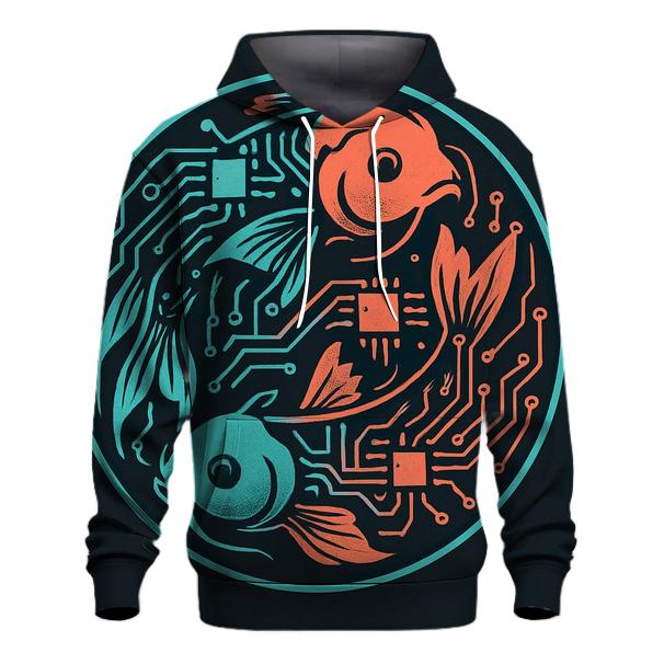 Prismatic Koi Circuit Emblem pullover hoodies