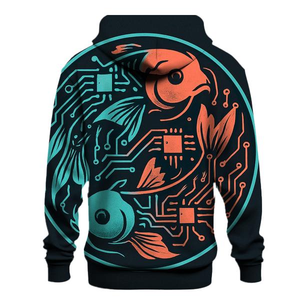 Prismatic Koi Circuit Emblem pullover hoodies