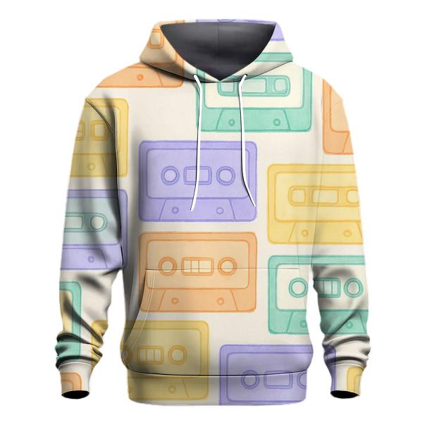 Pastel Cassette Patchwork custom hoodies