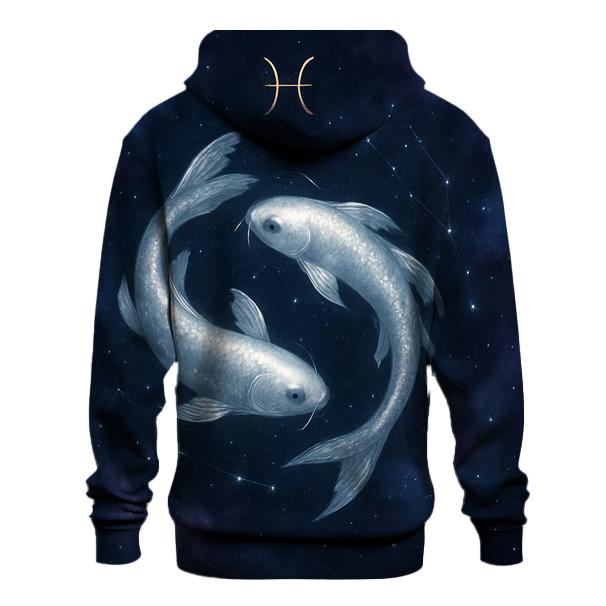 Pisces Twin Koi Nebula Dreamscape zip-up hoodies