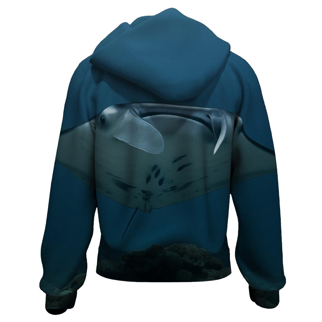 Cleaning Station Drift Reef Manta Ray custom hoodies