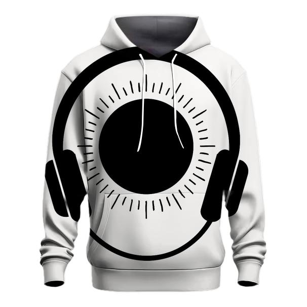 Monochrome Headphone Eclipse premium hoodies