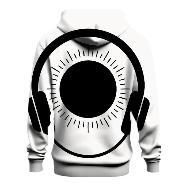 Monochrome Headphone Eclipse premium hoodies