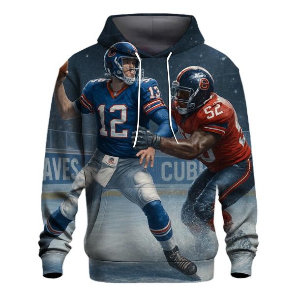 Ice Rink Gridiron Clash Braves Versus Cubs pullover hoodies