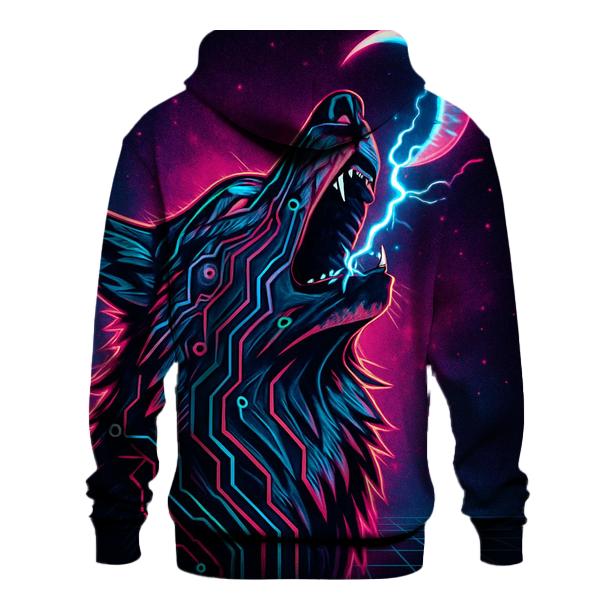 Neon Circuit Howl Wolf hoodie styles