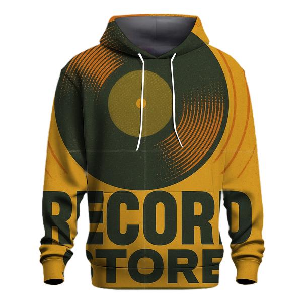 Faded Vinyl Record Shop Window Poster hoodies fashion