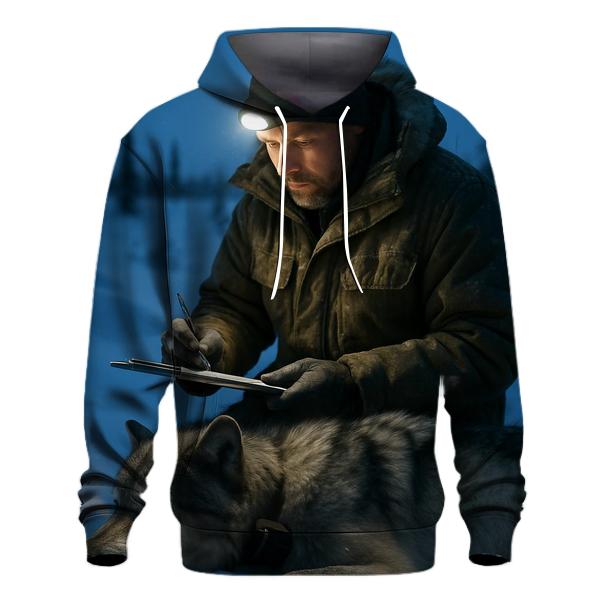 Radio Collar Field Check At Arctic Treeline graphic hoodies