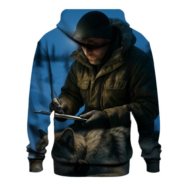 Radio Collar Field Check At Arctic Treeline graphic hoodies