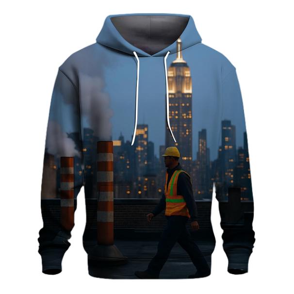 Flatiron District Rooftop Steam Vents In Evening Blue Hour custom hoodies