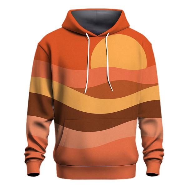 Sunset Wave Horizon Bands premium hoodies