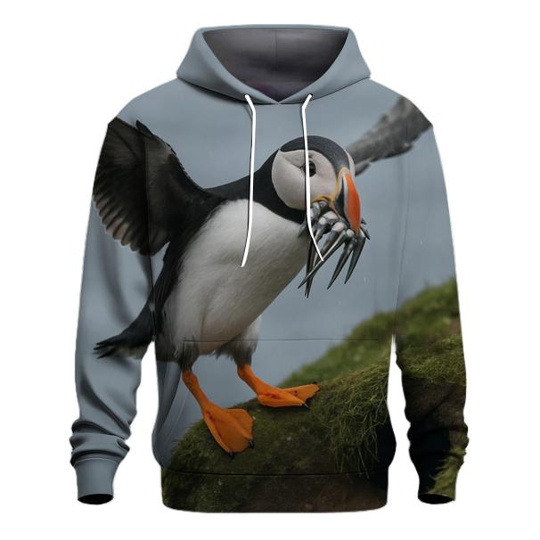 Cliffwind Delivery Atlantic Puffin printed hoodies