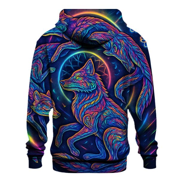 Prismatic Dreamweave Wolf Pack graphic hoodies