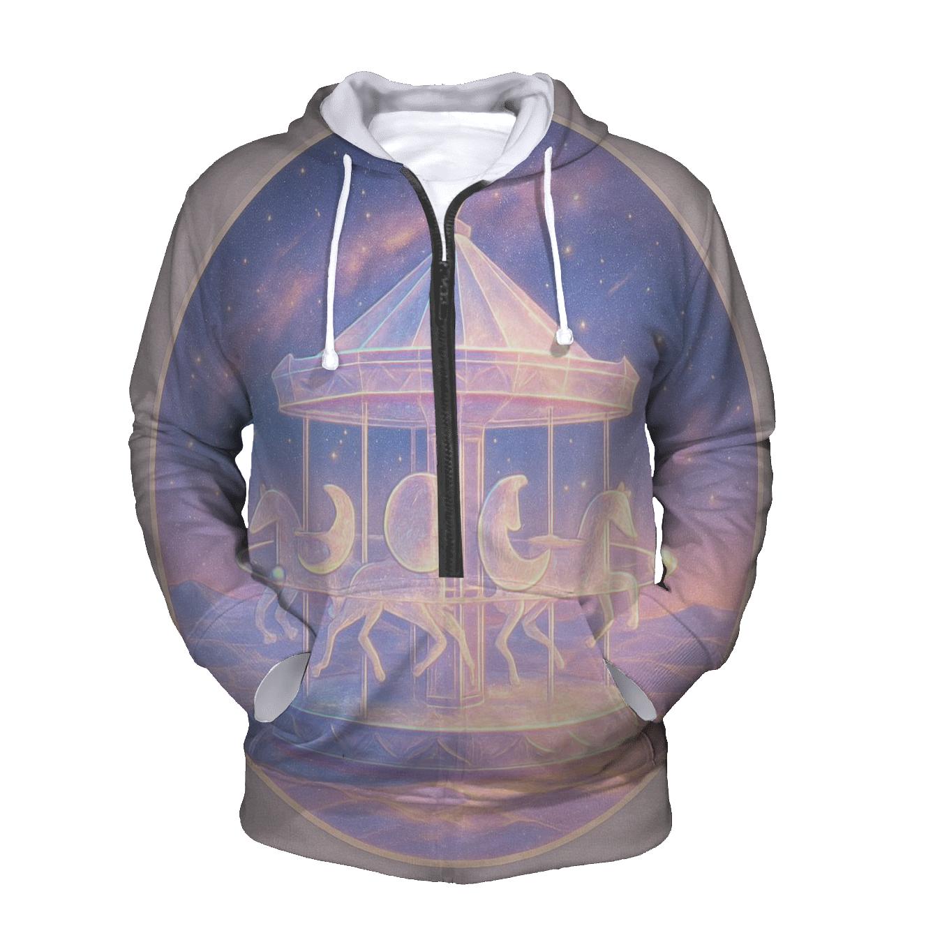Moon Phase Carousel Over A Crystal Dune Sea hoodie trends