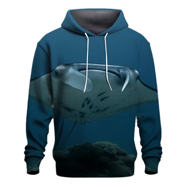 Cleaning Station Drift Reef Manta Ray premium hoodies