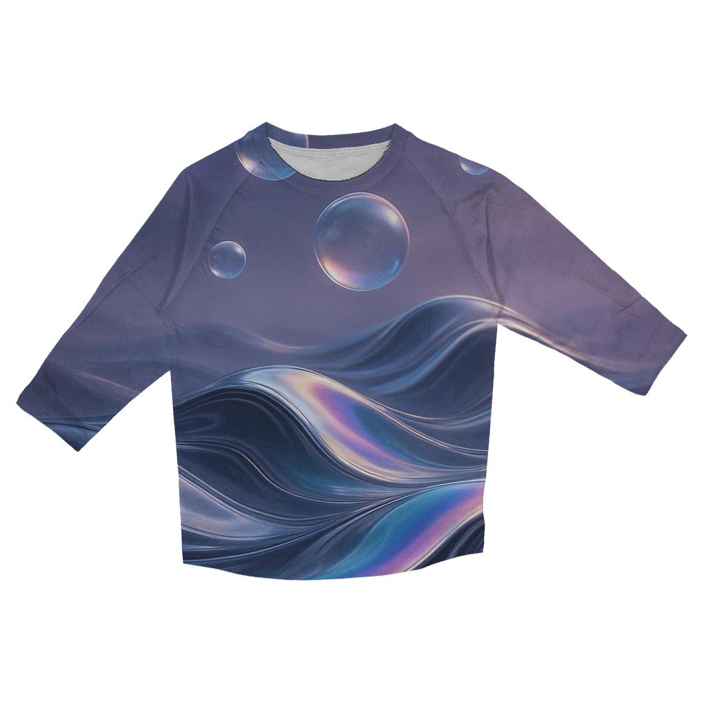 Horizon Of Melted Aurora casual three quarter sleeve shirts