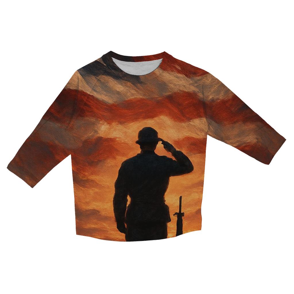 Harbor Watch Liberty Crest casual three quarter sleeve shirts