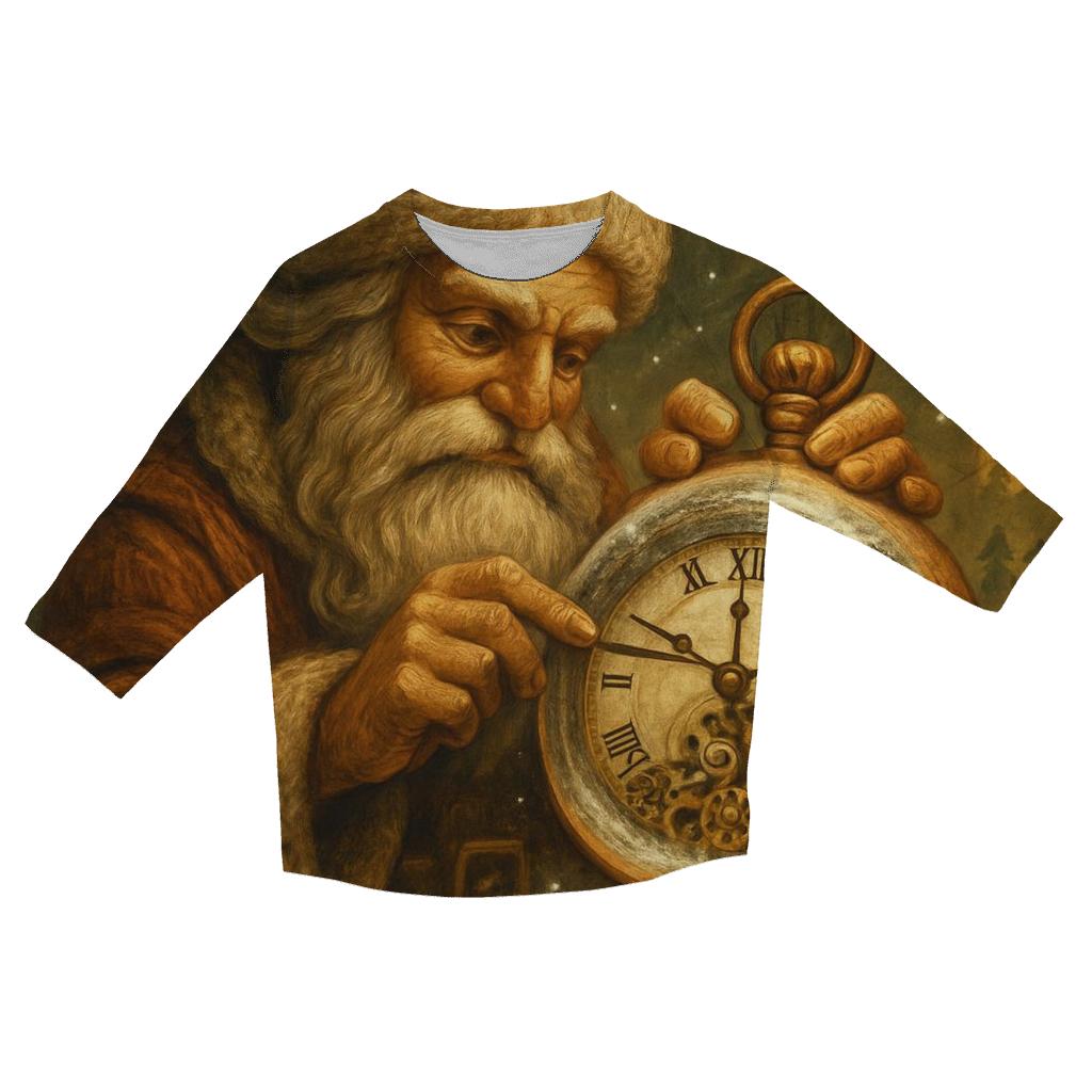 Frosted Workshop Clockmaker Santa cotton quarter sleeve shirts