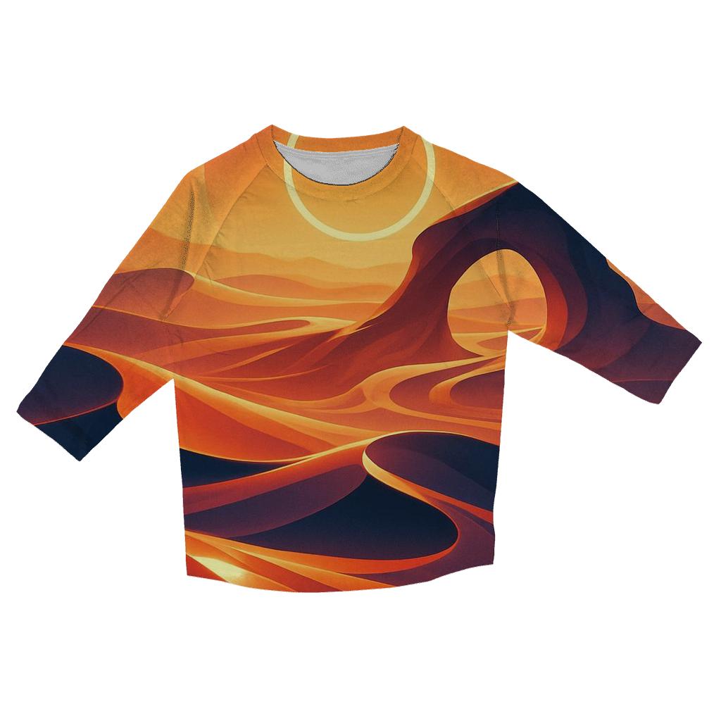 Glass Desert Sun Halo personalized 3/4 sleeve tees