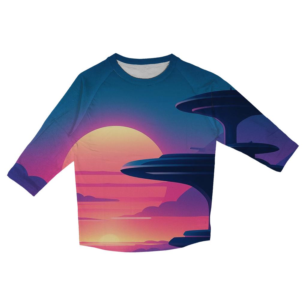 Vapor Sky Harbor Dusk cotton quarter sleeve shirts