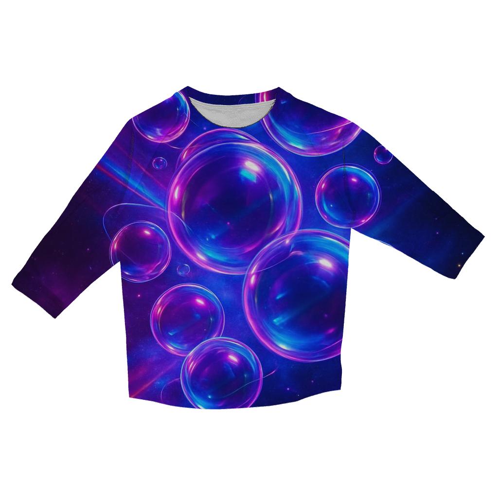 Neon Orbit Bloom custom 3/4 sleeve shirts