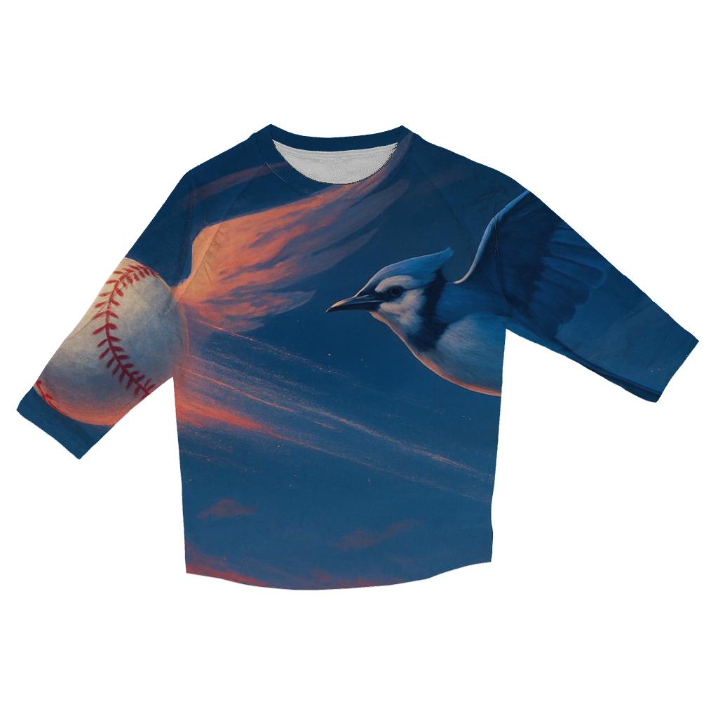 Skyline Fastball For Blue Jays Pride designer 3/4 sleeve blouses