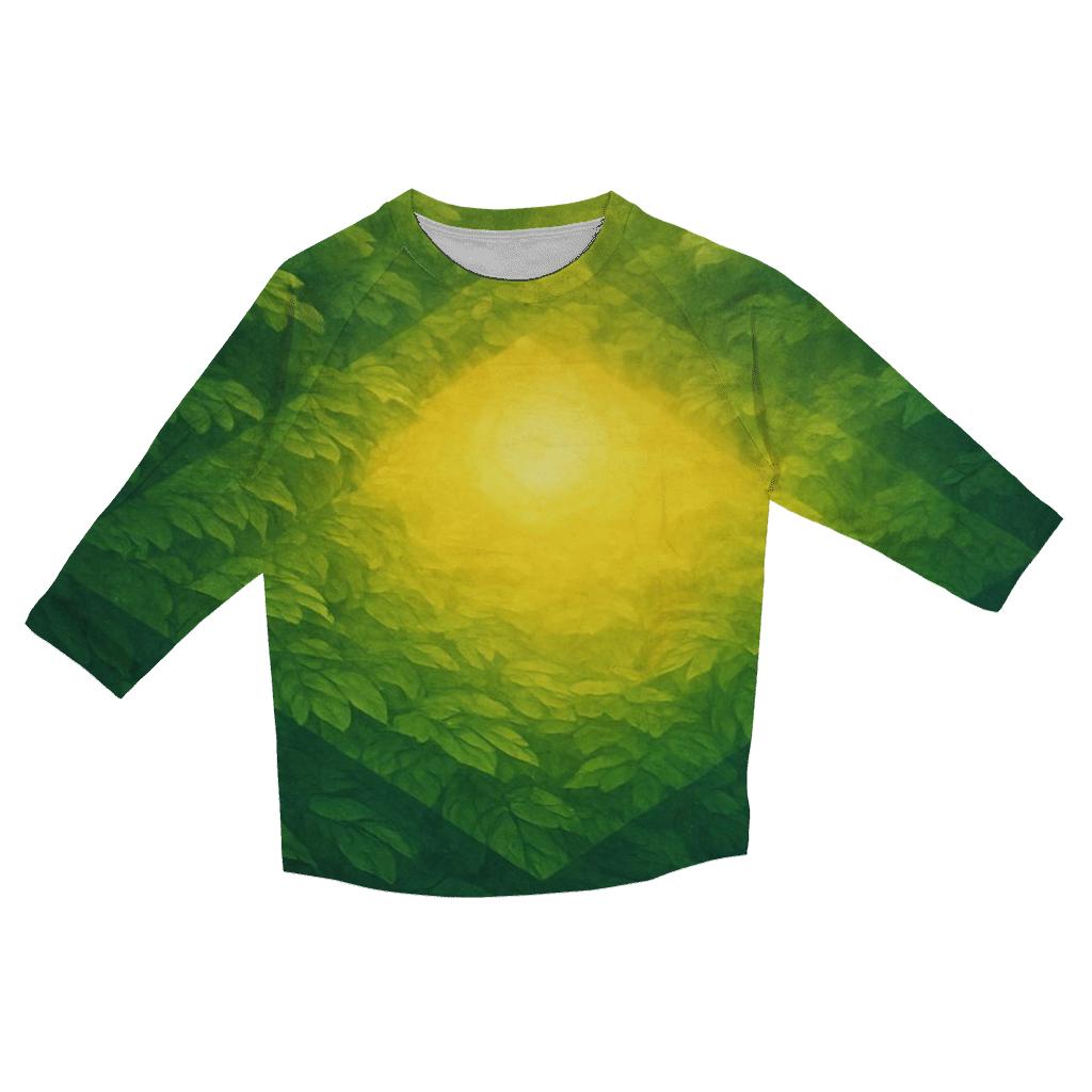 Brazil Rainforest Pulse Flag trendy 3/4 sleeve tops