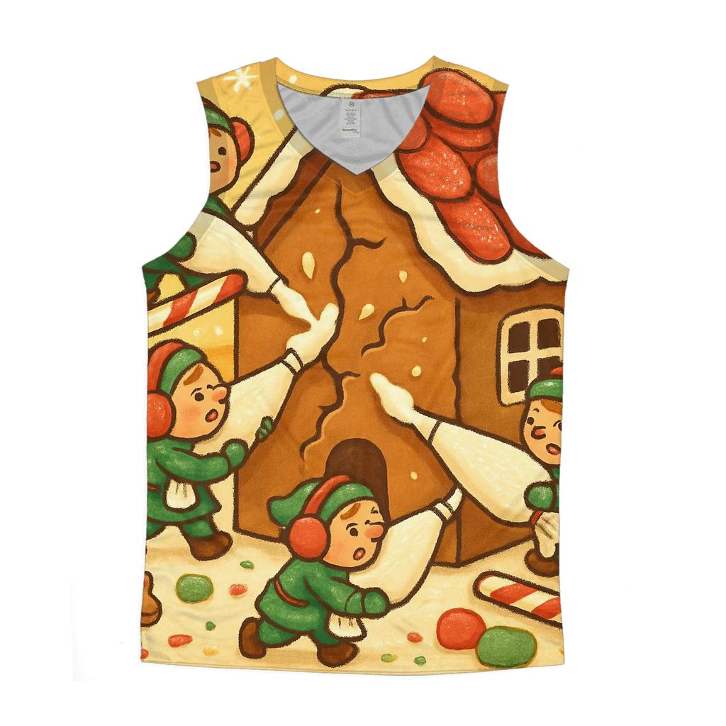 Gingerbread House Repair Crew trendy fitted tank tops