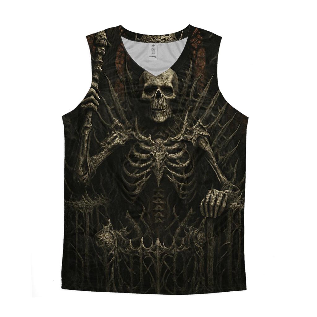 Crowned Warden Of The Bone Cathedral trendy fitted tank tops