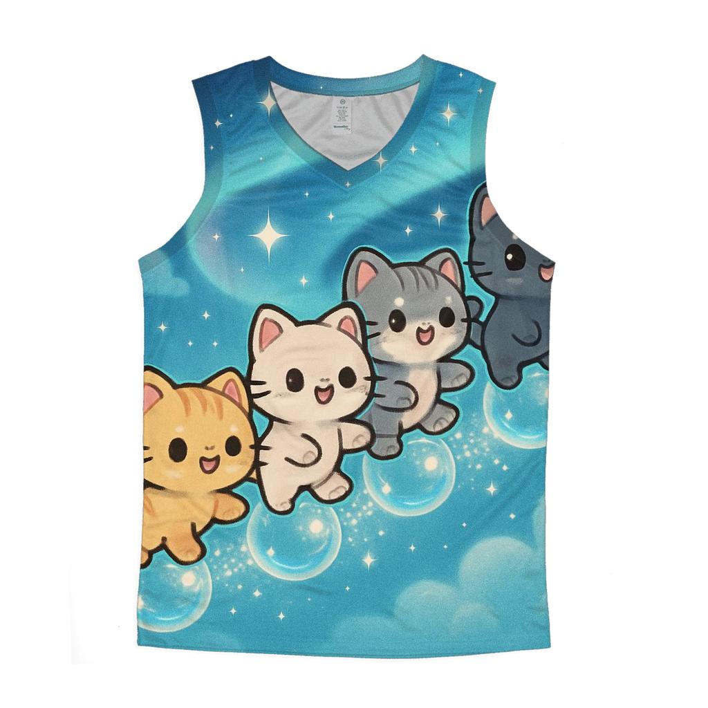 Aurora Bubble Parade Kittens casual summer tank tops