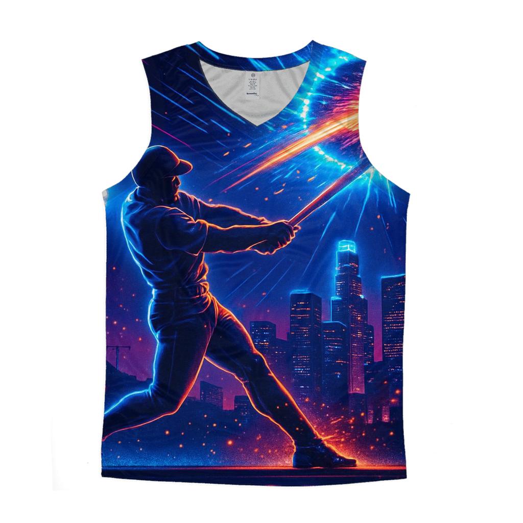 Neon Skyline Home Run Impact stylish racerback tanks