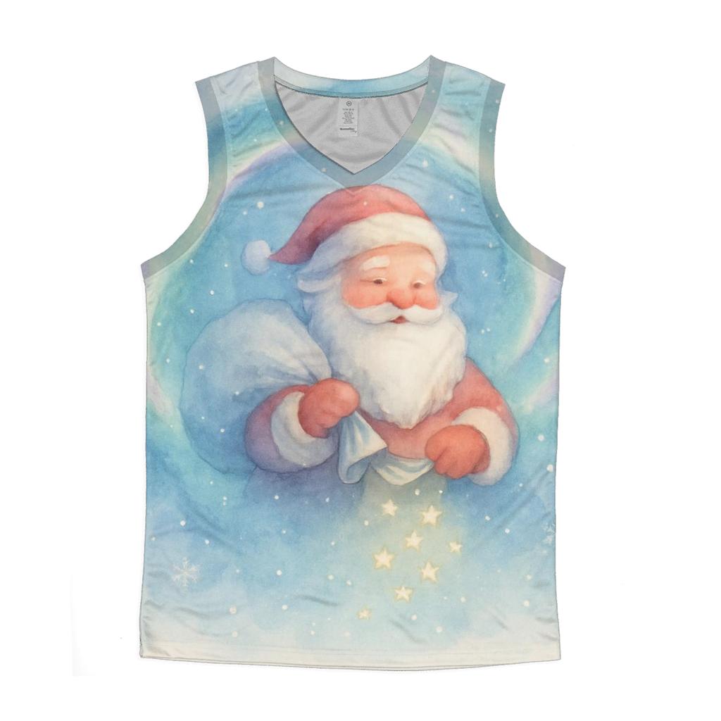Dreamy Watercolor Aurora Santa cotton sleeveless tops