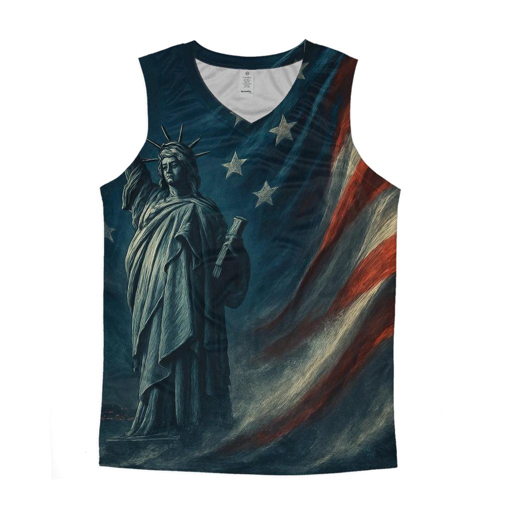 Liberty Tide Over Midnight Harbor personalized athletic tanks