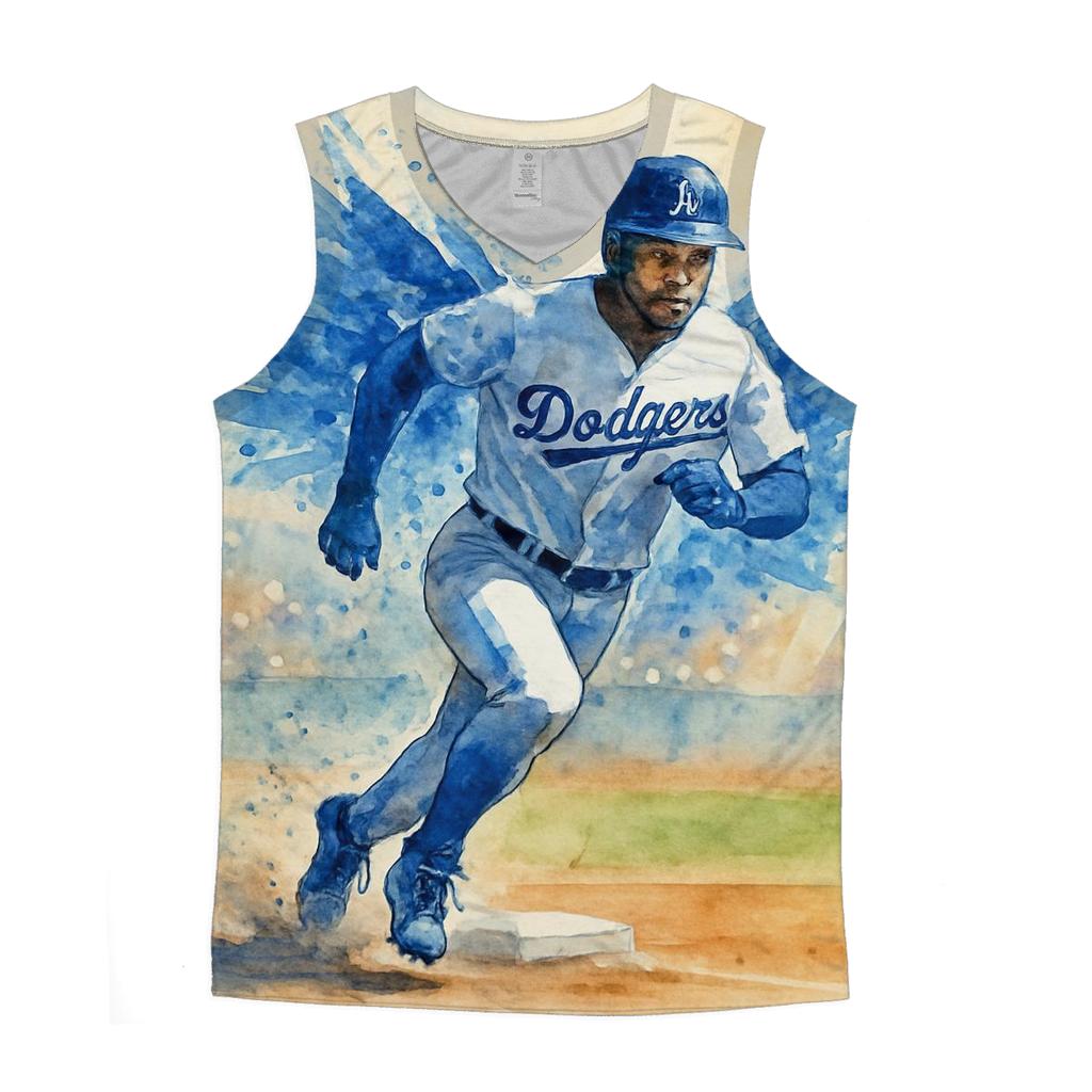 Watercolor Motion Wings Of The Rally Runner graphic print tank tops