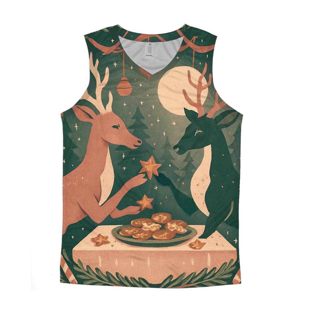 Reindeer Cookie Swap Night cotton sleeveless tops