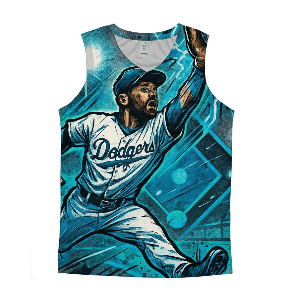Graffiti Glove Catch Under Electric Blue Spotlights cotton sleeveless tops