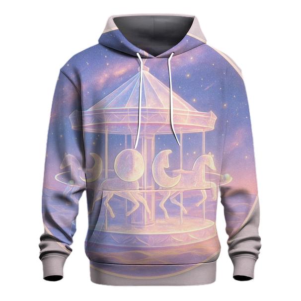 Moon Phase Carousel Over A Crystal Dune Sea pullover hoodies