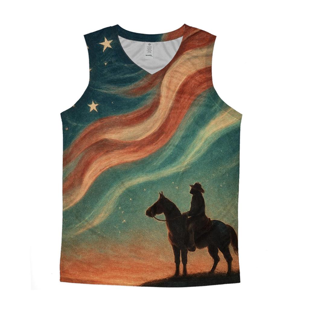 Prairie Night Flag Constellation personalized athletic tanks