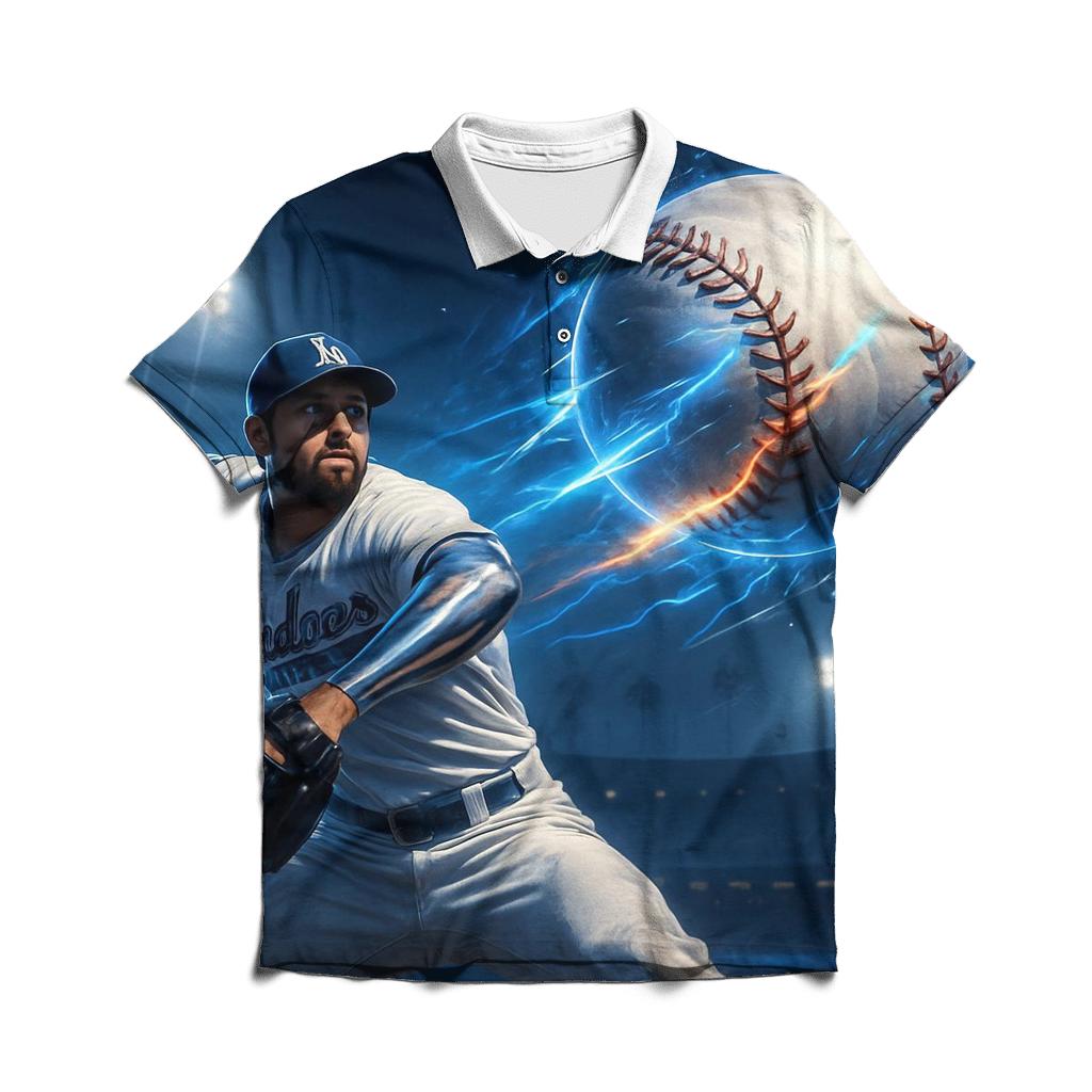 Chrome Fastball Over The Palm Lined Stadium premium cotton polo shirts