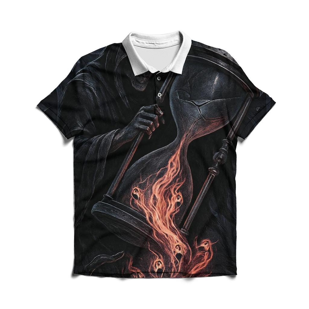 Hourglass Of The Sundered Souls custom polo shirts