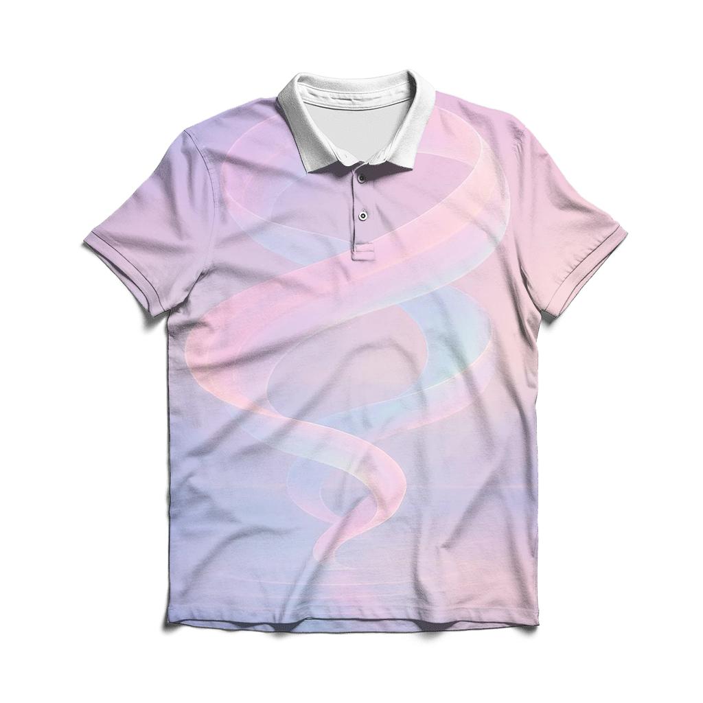 Pastel Tidal Mirage personalized polo shirts