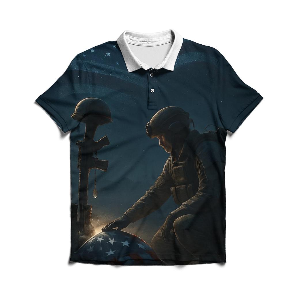 Desert Vigil Under The Stars casual sports polo shirts