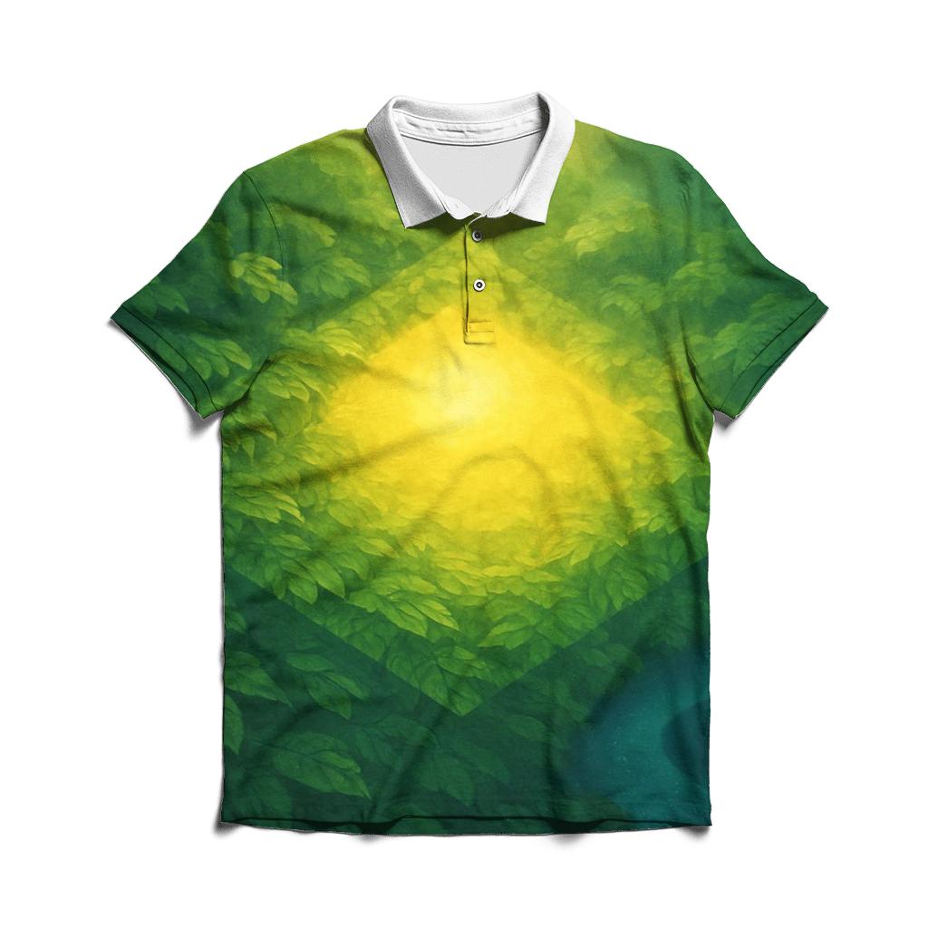 Brazil Rainforest Pulse Flag embroidered polo tops
