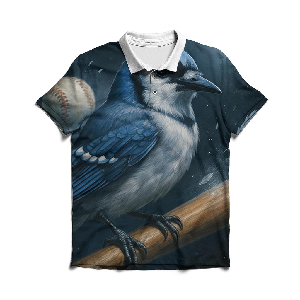 Midnight Perch Blue Jays Bat Sentinel casual sports polo shirts
