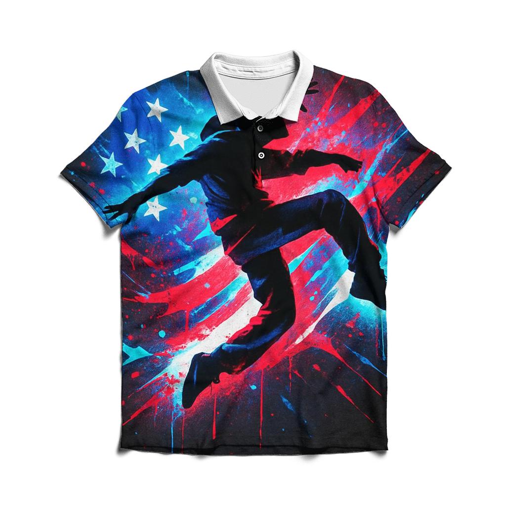 Urban Rebel Flagstorm Mural branded logo polo shirts