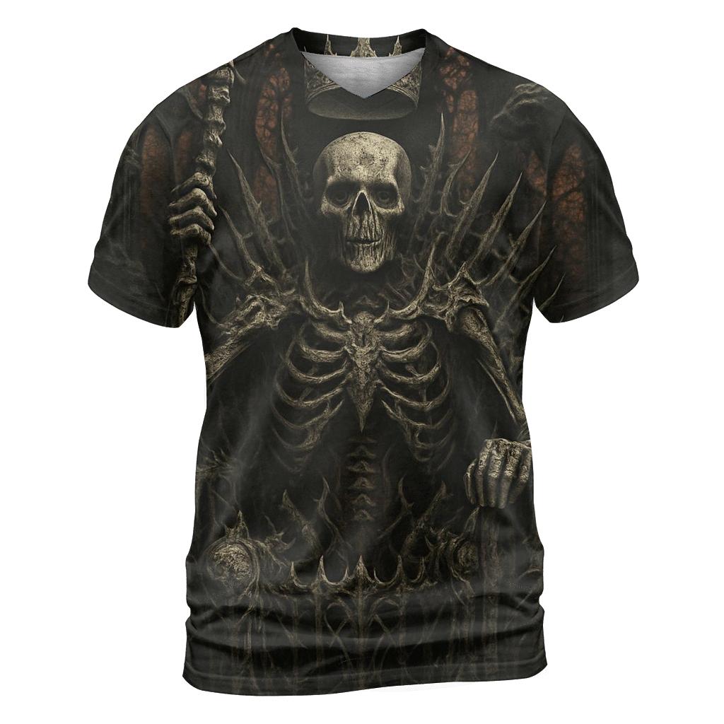Crowned Warden Of The Bone Cathedral trendy printed shirt styles