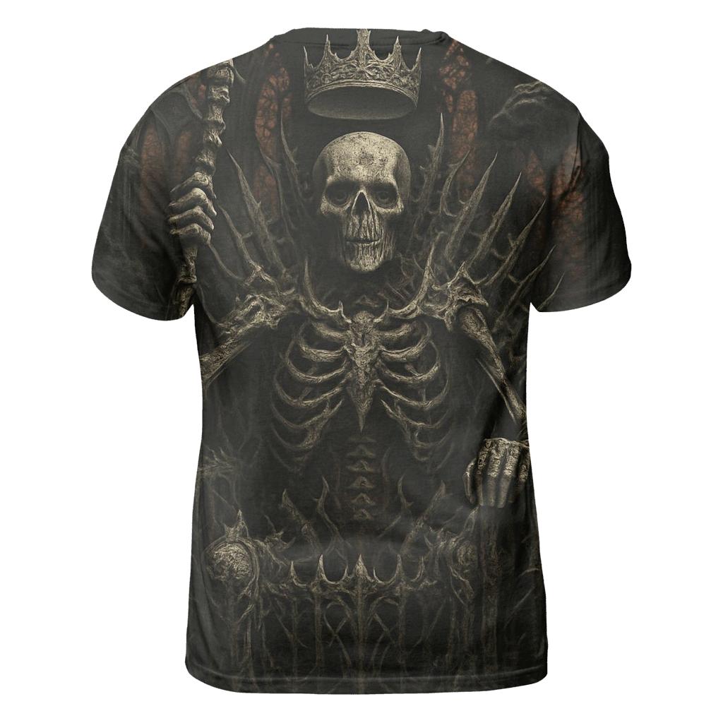 Crowned Warden Of The Bone Cathedral trendy printed shirt styles